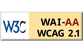 遵守2A級無障礙圖示，萬維網聯盟（W3C）- 無障礙網頁倡議（WAI） Web Content Accessibility Guidelines 2.0