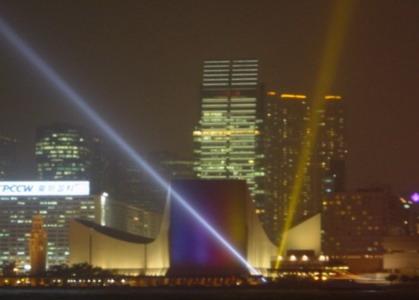 Searchlight demonstration for buildings which will participate in "A Symphony of Lights" 6