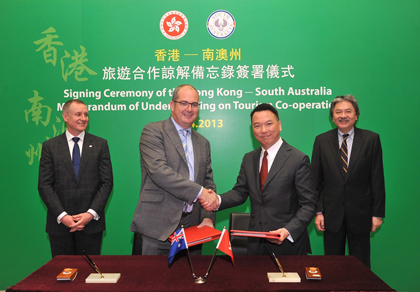 香 港 與 南 澳 州 簽 署 旅 遊 合 作 諒 解 備 忘 錄  2